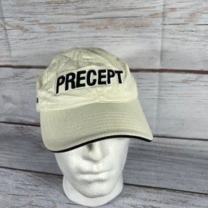 Vintage Golf Hat Cap Precept U -TRI Strap Back Hat White